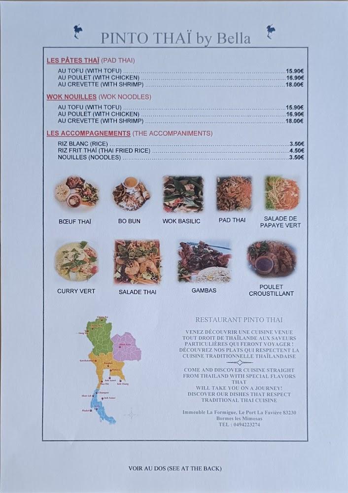 Pinto-Thaï by Bella - Menu Image 1